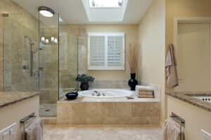 luxury master bathroom interior