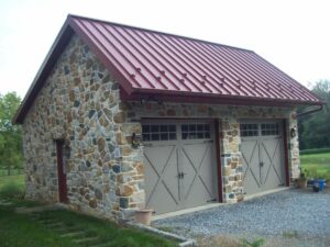 stone detached garage